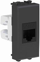 Розетка компьютерная модульная DKC Avanti 1-м. 1 мод. RJ45 6е черный матовый картинка